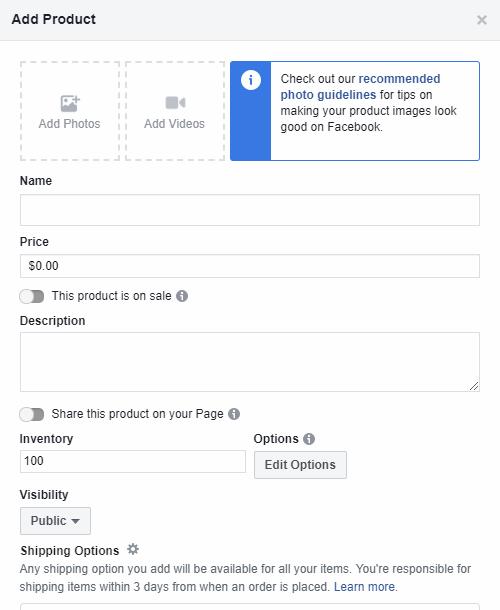 Facebook開店詳細(xì)指南